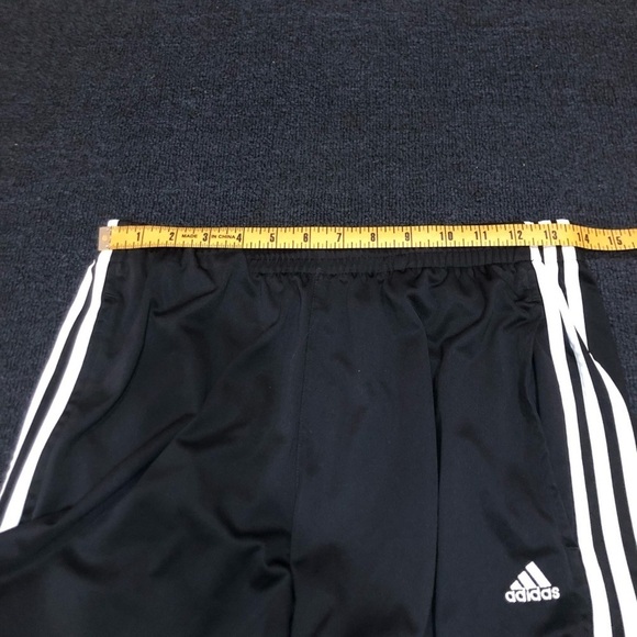 Adidas Black & White Striped Joggers with Elastic Waist Size Medium - Picture 5 of 8
